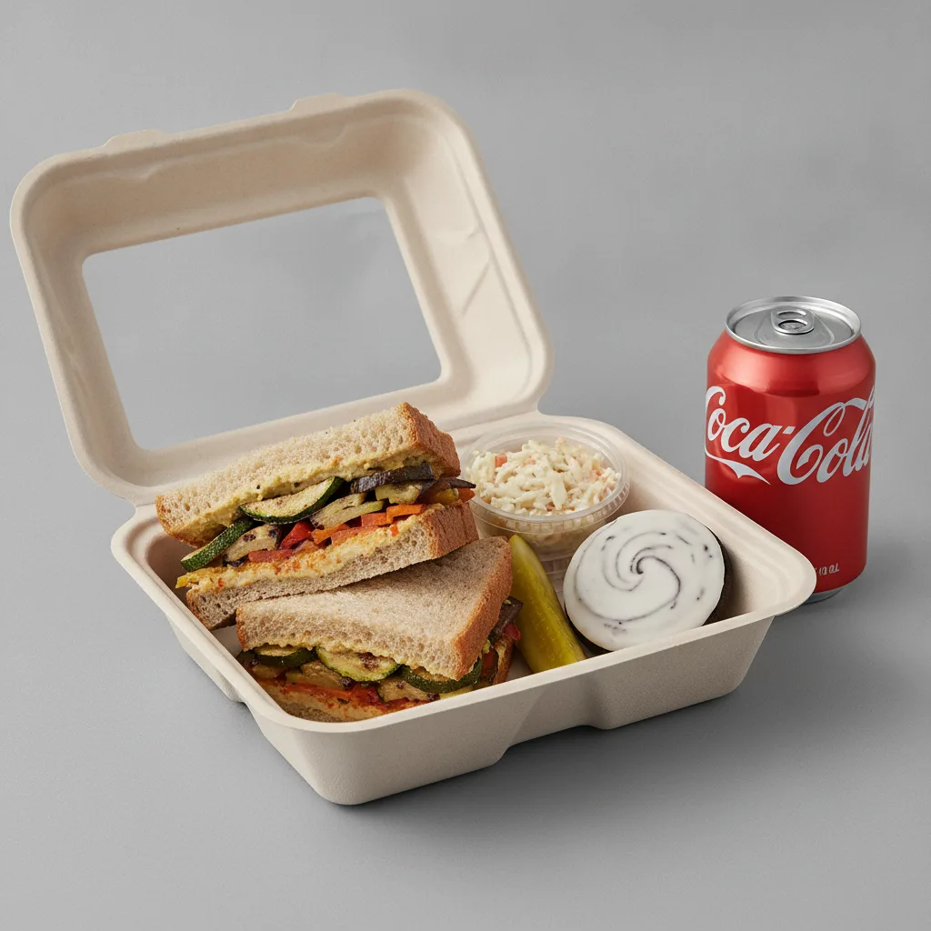 Sandwich Boxed Lunch — The Veggie Sandwich / Regular Soda Sandwich Boxed Lunch — The Veggie Sandwich / Regular Soda