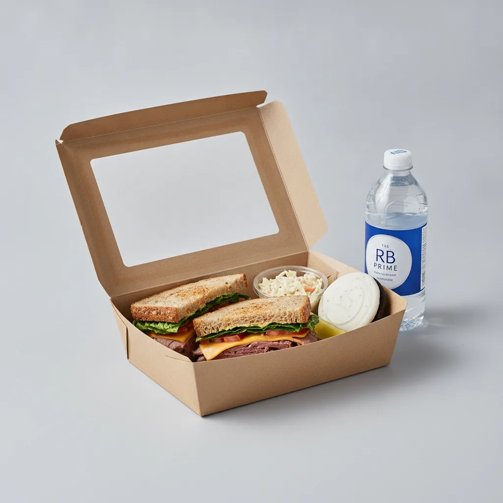 Sandwich Boxed Lunch — The RB Prime Sandwich / Bottled Water Sandwich Boxed Lunch — The RB Prime Sandwich / Bottled Water