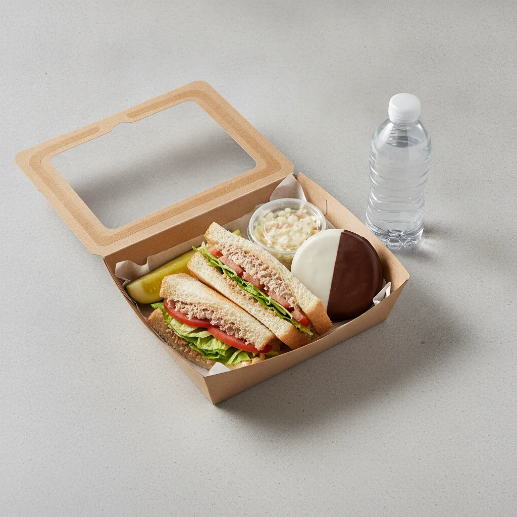 Sandwich Boxed Lunch — The Old-School Tuna Sandwich / Bottled Water Sandwich Boxed Lunch — The Old-School Tuna Sandwich / Bottled Water