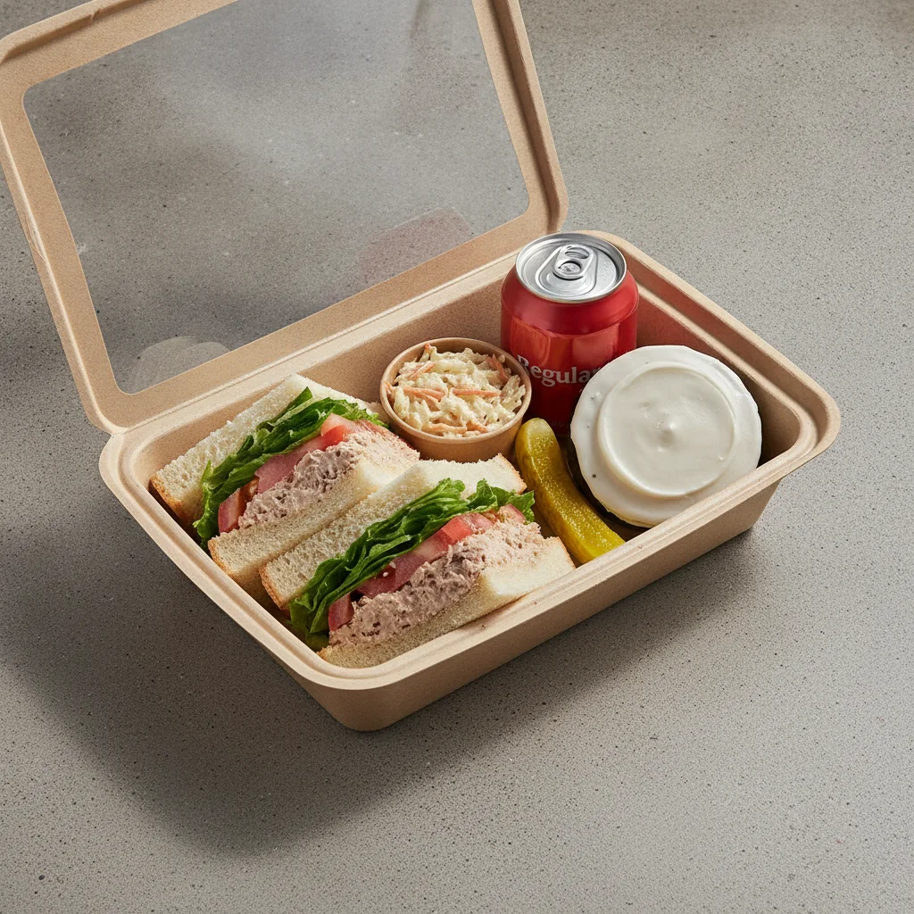 Sandwich Boxed Lunch — The Old-School Tuna Sandwich / Regular Soda Sandwich Boxed Lunch — The Old-School Tuna Sandwich / Regular Soda