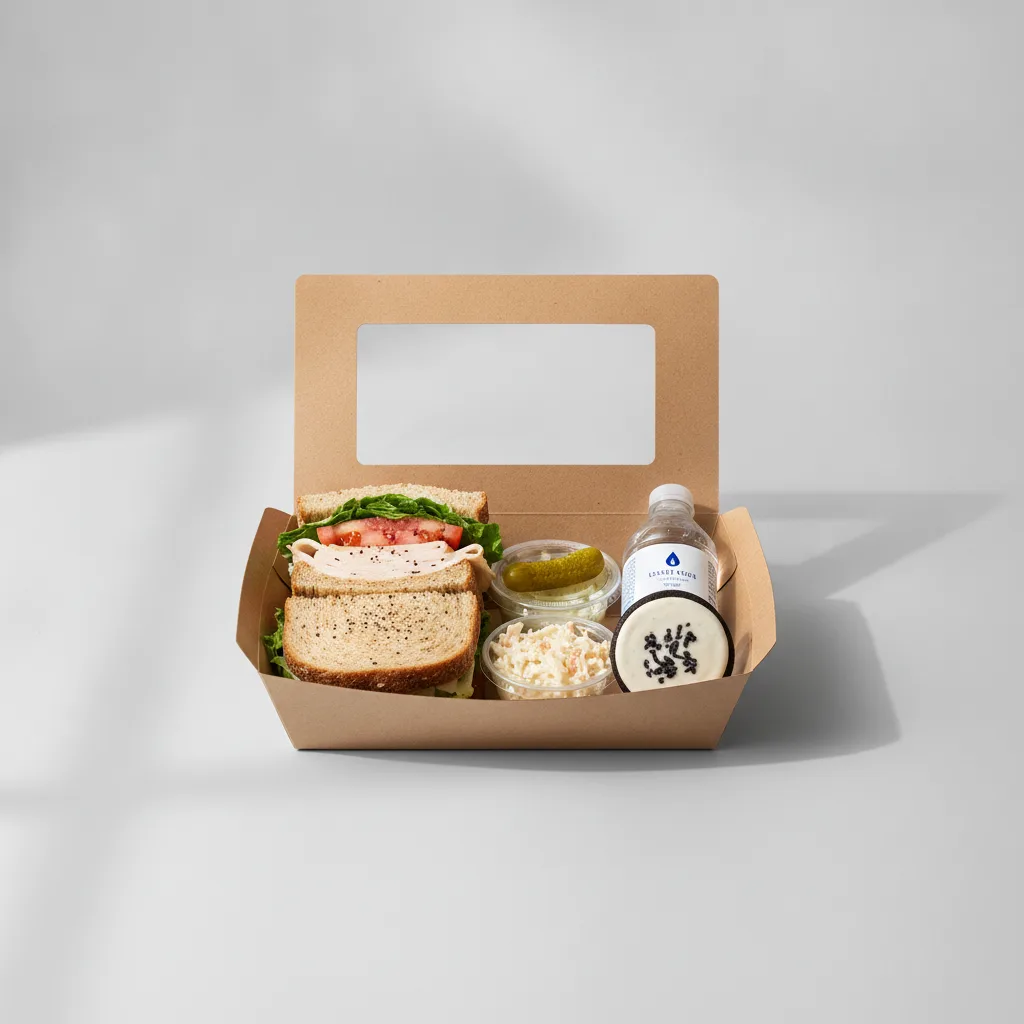 Sandwich Boxed Lunch — The Tribeca Sandwich / Bottled Water Sandwich Boxed Lunch — The Tribeca Sandwich / Bottled Water