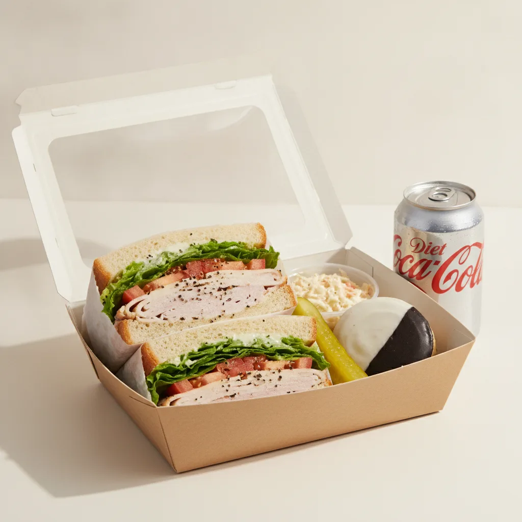 Sandwich Boxed Lunch — The Tribeca Sandwich / Diet Soda Sandwich Boxed Lunch — The Tribeca Sandwich / Diet Soda