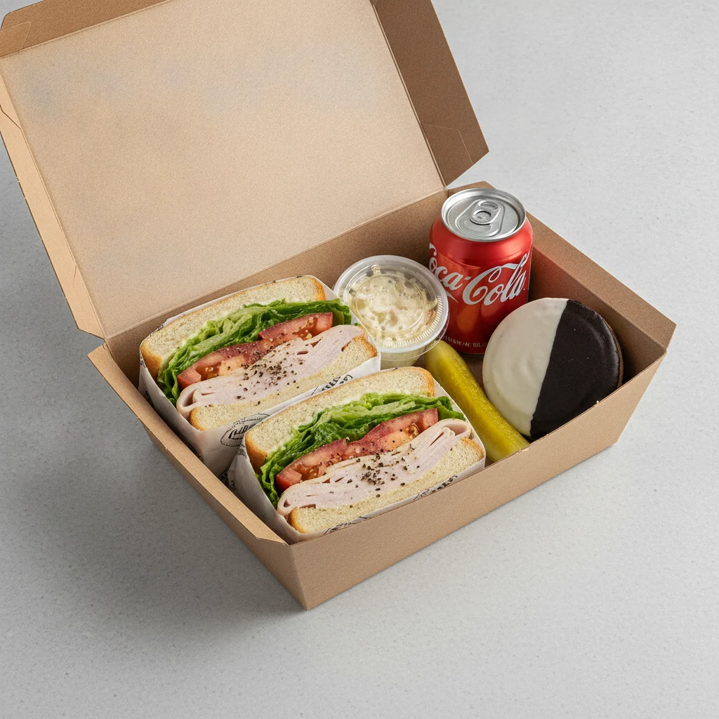 Sandwich Boxed Lunch — The Tribeca Sandwich / Regular Soda Sandwich Boxed Lunch — The Tribeca Sandwich / Regular Soda