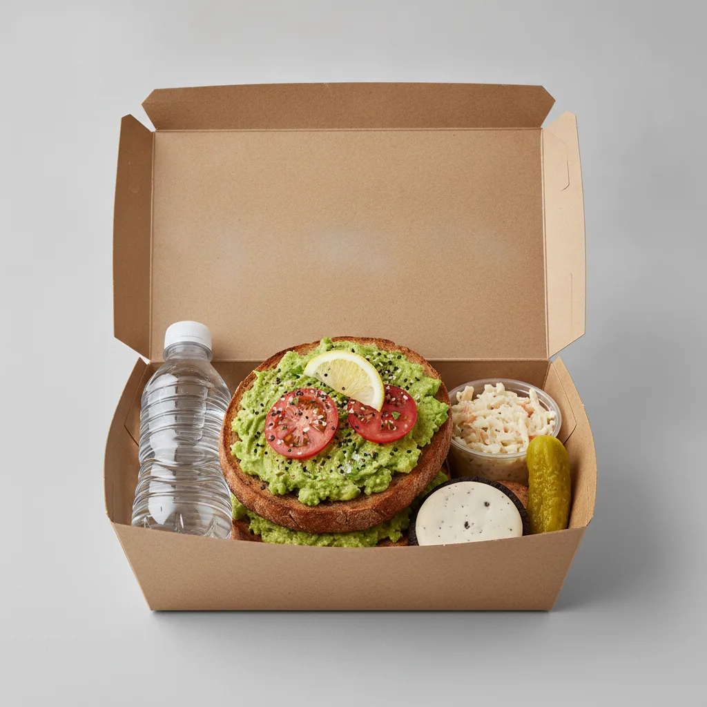 Sandwich Boxed Lunch — The Avocado Toast Sandwich / Bottled Water Sandwich Boxed Lunch — The Avocado Toast Sandwich / Bottled Water