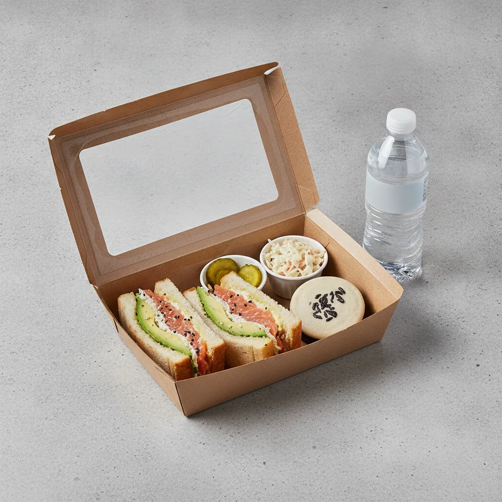 Sandwich Boxed Lunch — The Flatiron Sandwich / Bottled Water Sandwich Boxed Lunch — The Flatiron Sandwich / Bottled Water