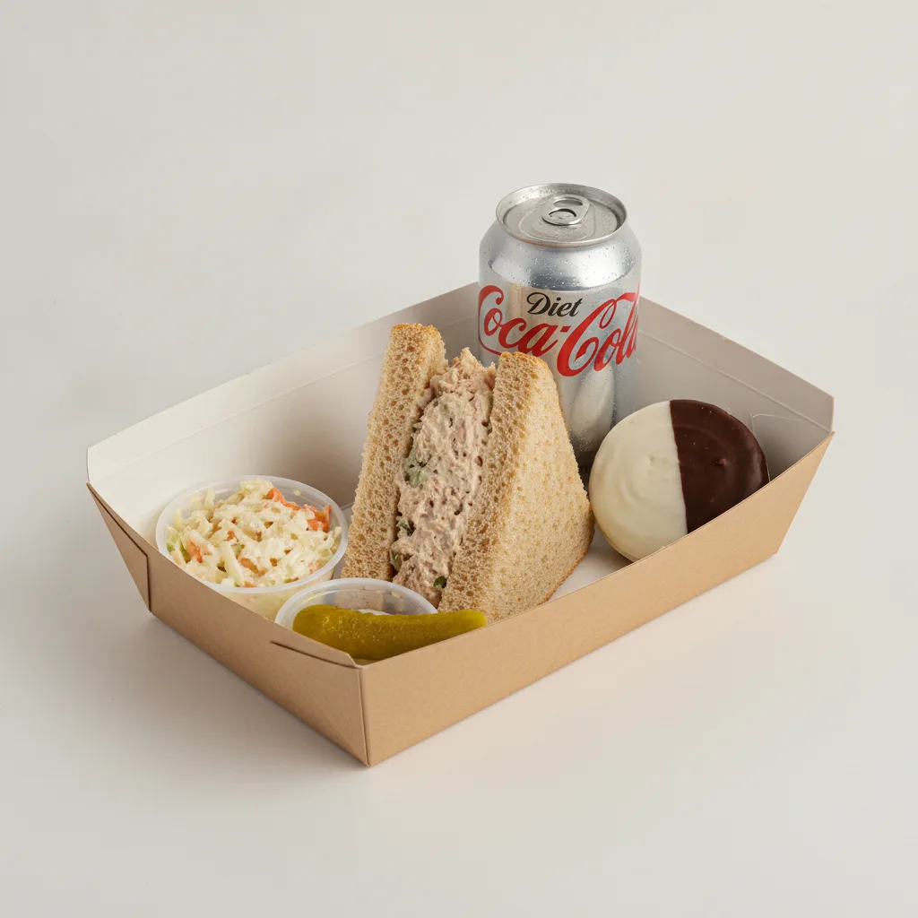 Sandwich Boxed Lunch — Tuna Salad Sandwich / Diet Soda Sandwich Boxed Lunch — Tuna Salad Sandwich / Diet Soda