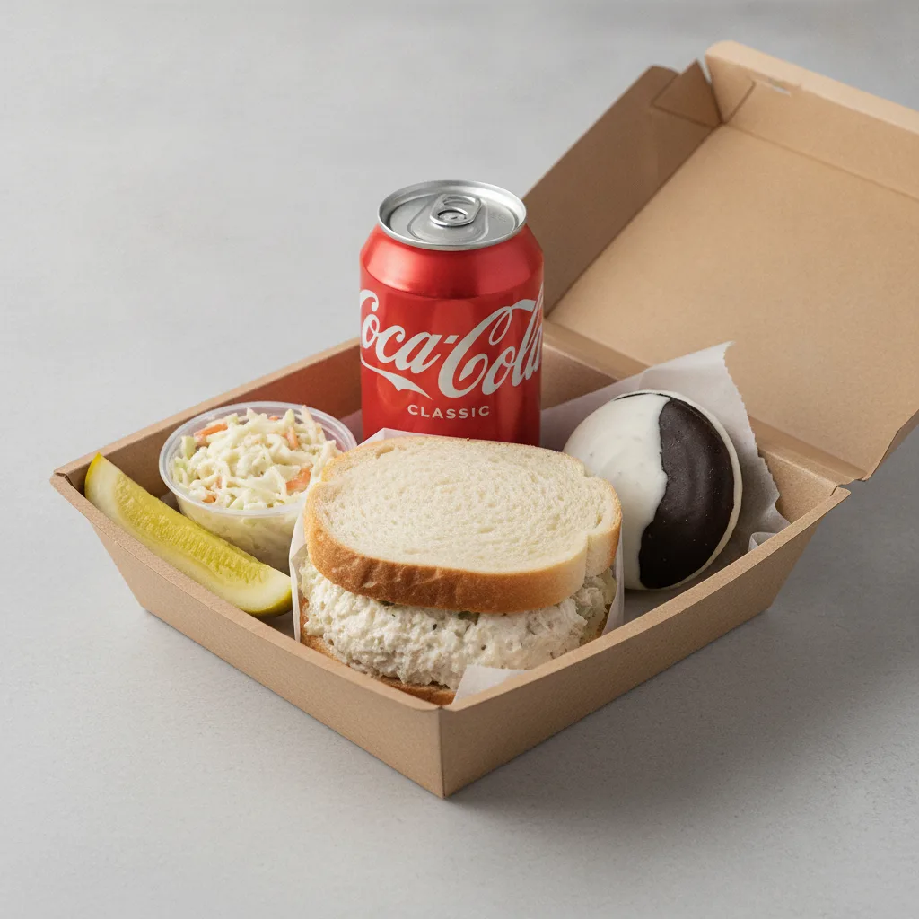 Sandwich Boxed Lunch — Zucker's Classic Whitefish Salad Sandwich / Regular Soda Sandwich Boxed Lunch — Zucker's Classic Whitefish Salad Sandwich / Regular Soda