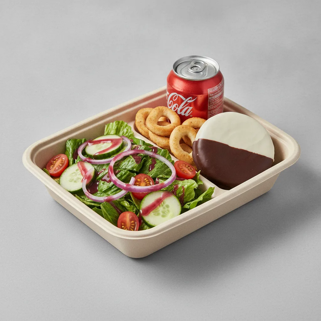 Garden Salad Boxed Lunch — Red Wine Vinaigrette / Black & White Cookie / Regular Soda Garden Salad Boxed Lunch — Red Wine Vinaigrette / Black & White Cookie / Regular Soda