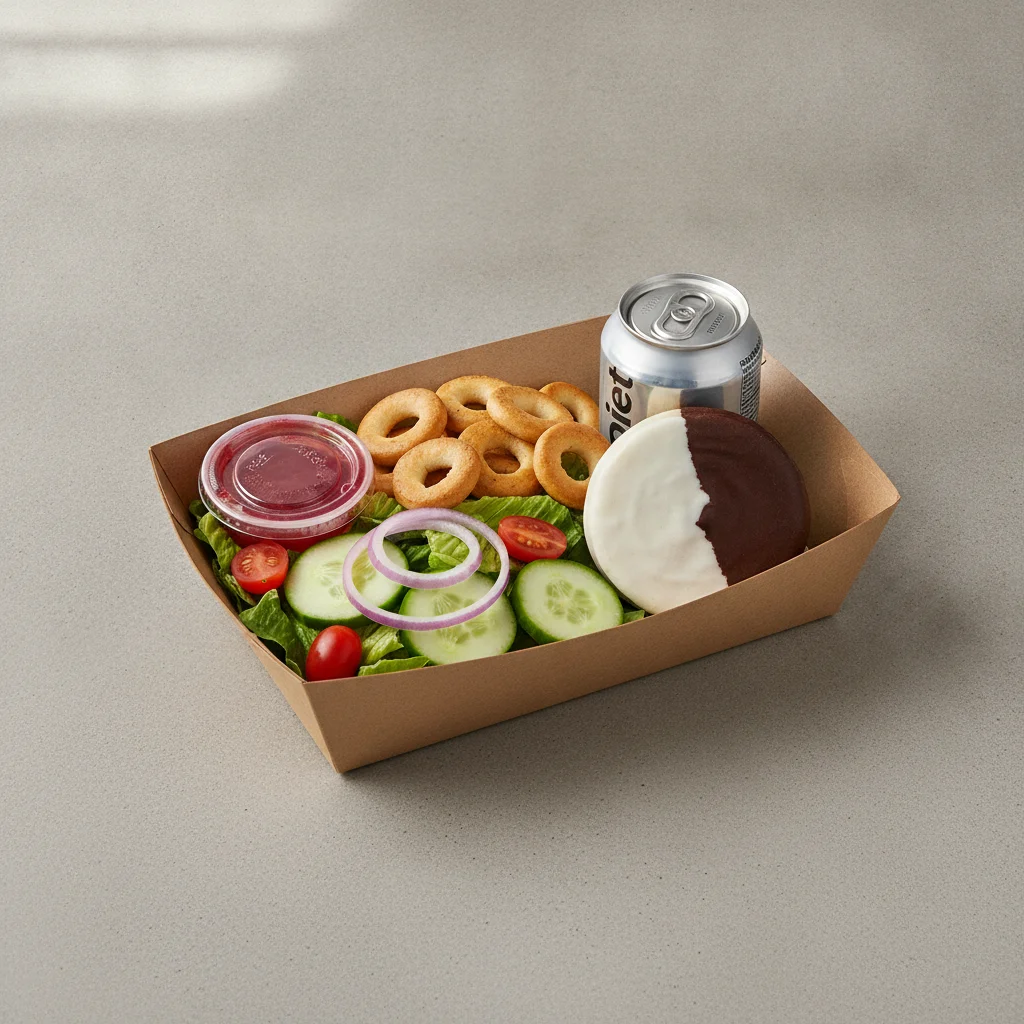 Garden Salad Boxed Lunch — Raspberry Vinaigrette / Black & White Cookie / Diet Soda Garden Salad Boxed Lunch — Raspberry Vinaigrette / Black & White Cookie / Diet Soda
