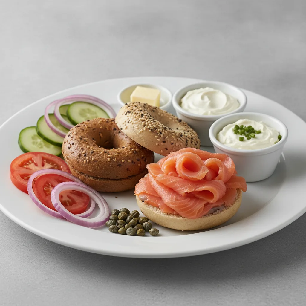 Small Bagels and Lox - Eastern Nova Scotia Salmon Small Bagels and Lox - Eastern Nova Scotia Salmon