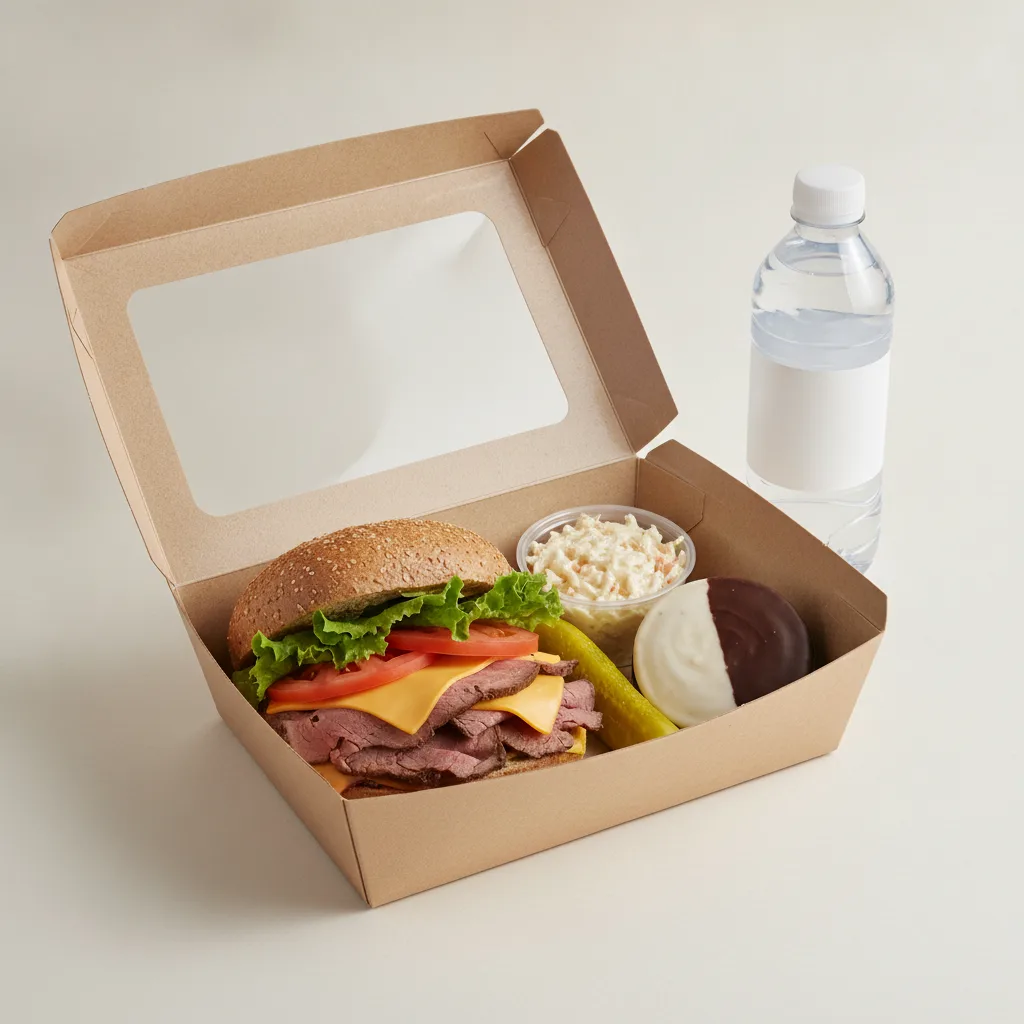 Sandwich Boxed Lunch — The RB Prime Sandwich / Bottled Water Sandwich Boxed Lunch — The RB Prime Sandwich / Bottled Water