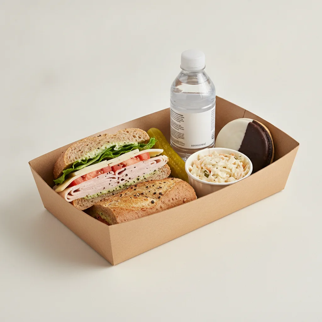 Sandwich Boxed Lunch — The Tribeca Sandwich / Bottled Water Sandwich Boxed Lunch — The Tribeca Sandwich / Bottled Water