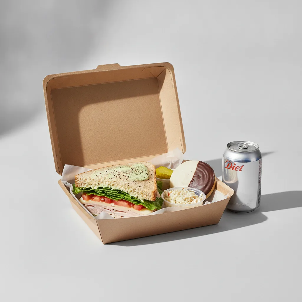 Sandwich Boxed Lunch — The Tribeca Sandwich / Diet Soda Sandwich Boxed Lunch — The Tribeca Sandwich / Diet Soda