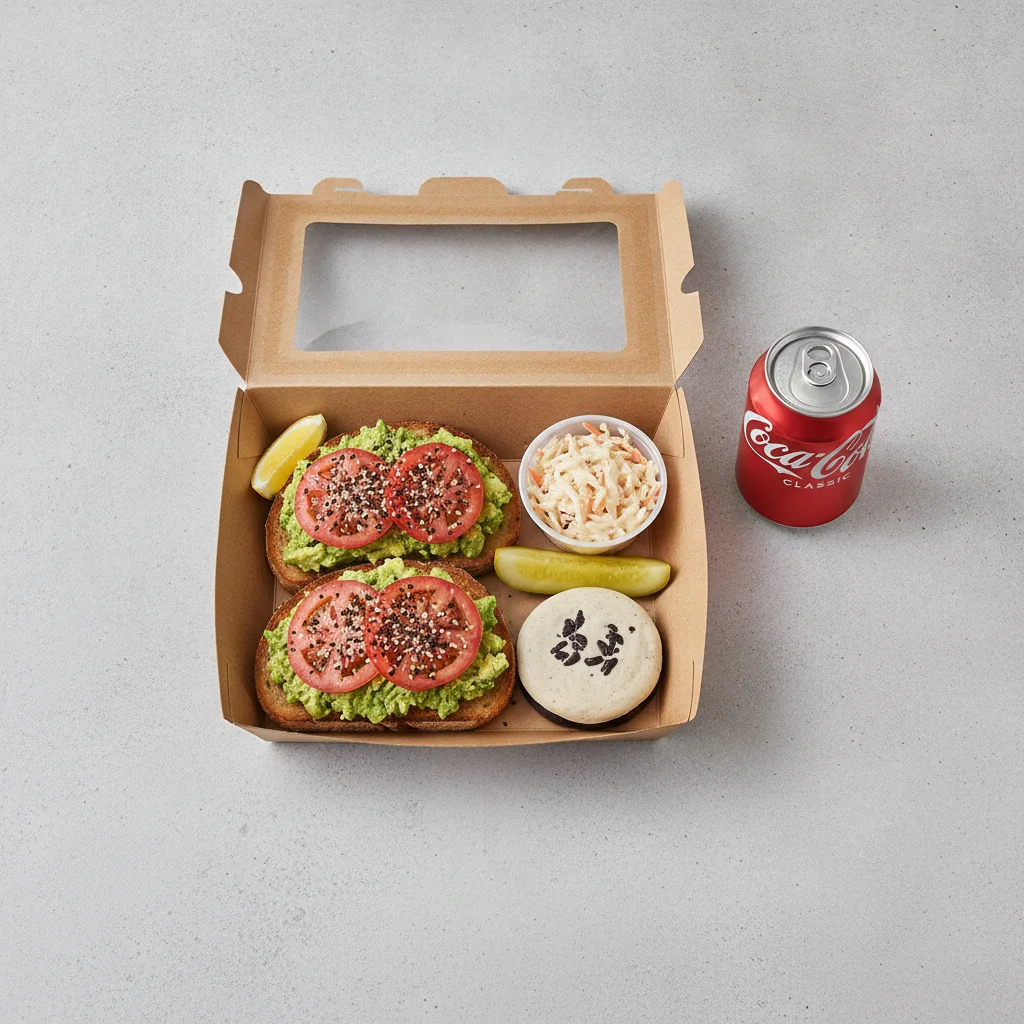 Sandwich Boxed Lunch — The Avocado Toast Sandwich / Regular Soda Sandwich Boxed Lunch — The Avocado Toast Sandwich / Regular Soda