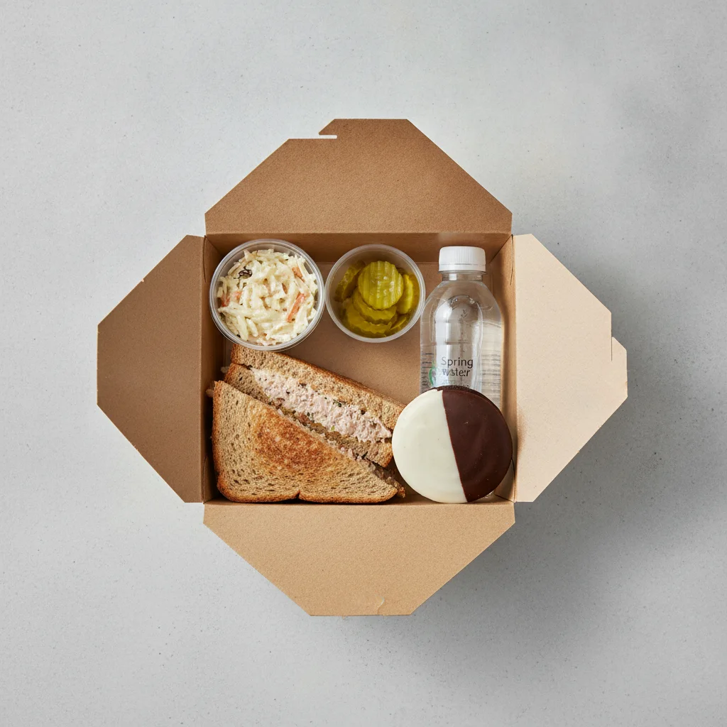 Sandwich Boxed Lunch — Tuna Salad Sandwich / Bottled Water Sandwich Boxed Lunch — Tuna Salad Sandwich / Bottled Water