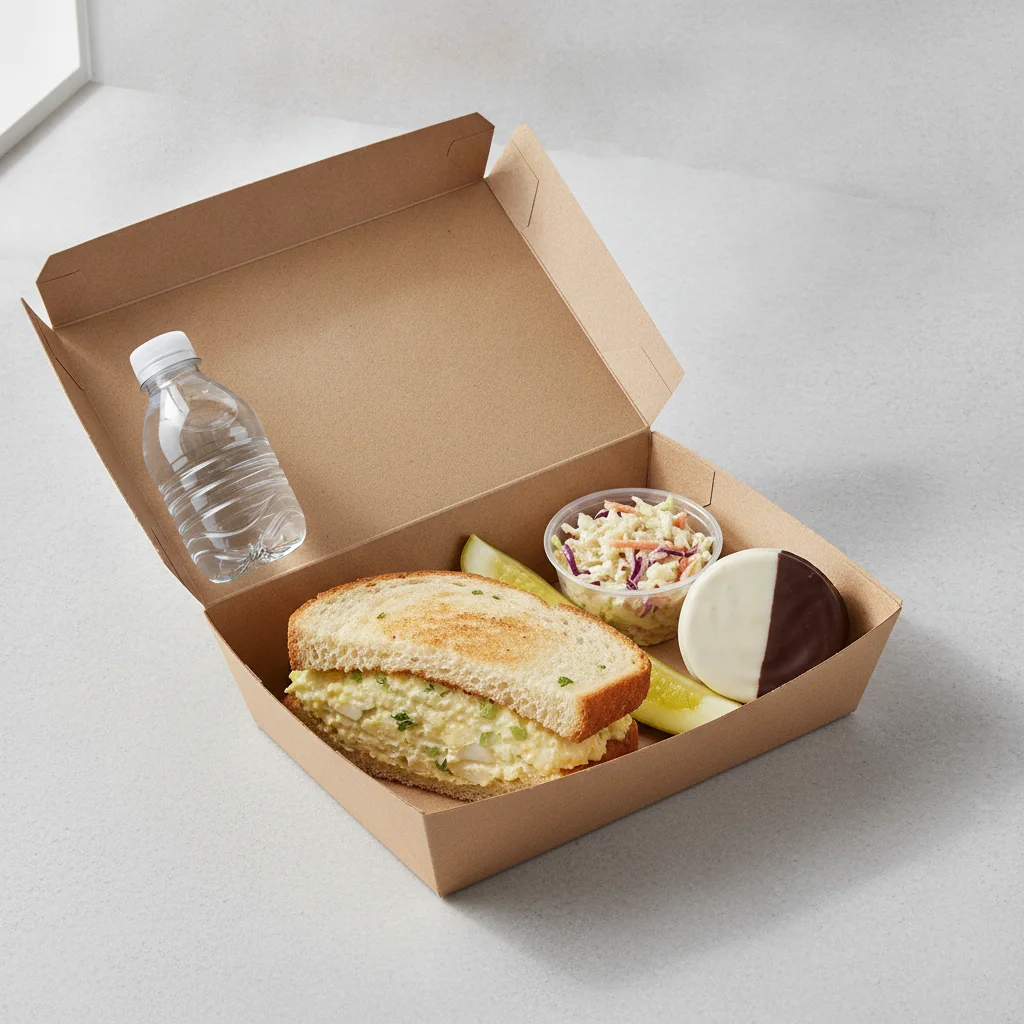 Sandwich Boxed Lunch — Egg Salad Sandwich / Bottled Water Sandwich Boxed Lunch — Egg Salad Sandwich / Bottled Water