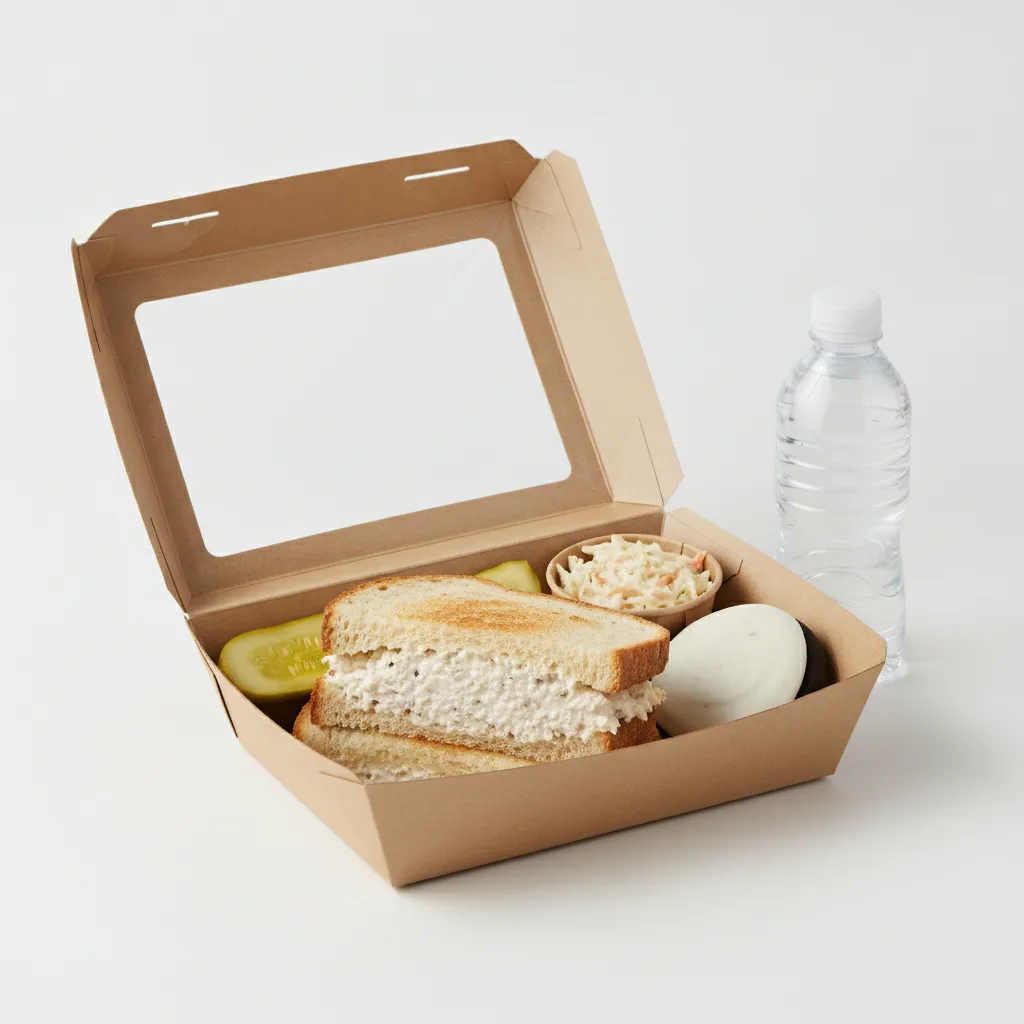 Sandwich Boxed Lunch — Zucker's Classic Whitefish Salad Sandwich / Bottled Water Sandwich Boxed Lunch — Zucker's Classic Whitefish Salad Sandwich / Bottled Water