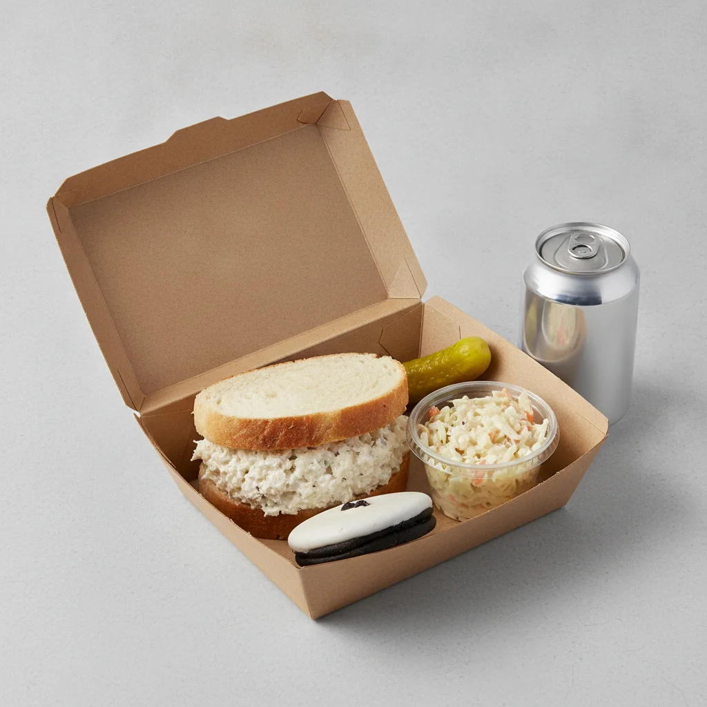 Sandwich Boxed Lunch — Zucker's Classic Whitefish Salad Sandwich / Regular Soda Sandwich Boxed Lunch — Zucker's Classic Whitefish Salad Sandwich / Regular Soda