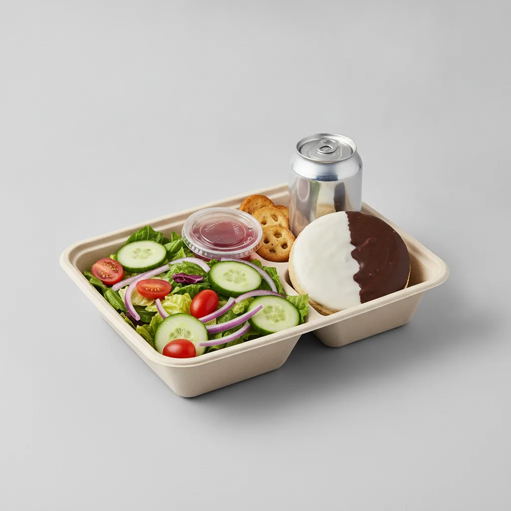 Garden Salad Boxed Lunch — Raspberry Vinaigrette / Black & White Cookie / Regular Soda Garden Salad Boxed Lunch — Raspberry Vinaigrette / Black & White Cookie / Regular Soda