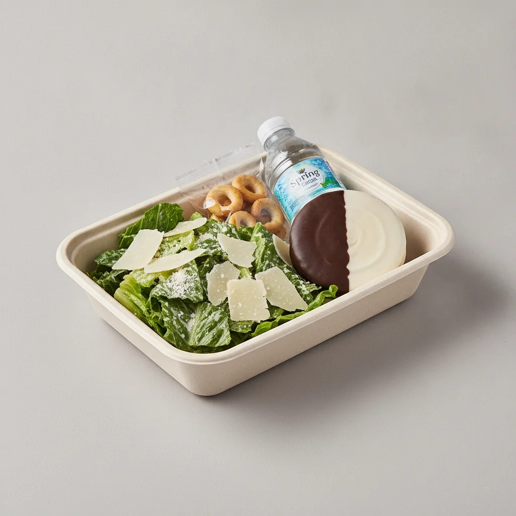 Caesar Salad Boxed Lunch — Black & White Cookie / Bottled Water Caesar Salad Boxed Lunch — Black & White Cookie / Bottled Water