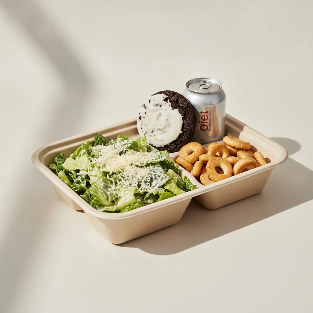 Caesar Salad Boxed Lunch — Black & White Cookie / Diet Soda Caesar Salad Boxed Lunch — Black & White Cookie / Diet Soda