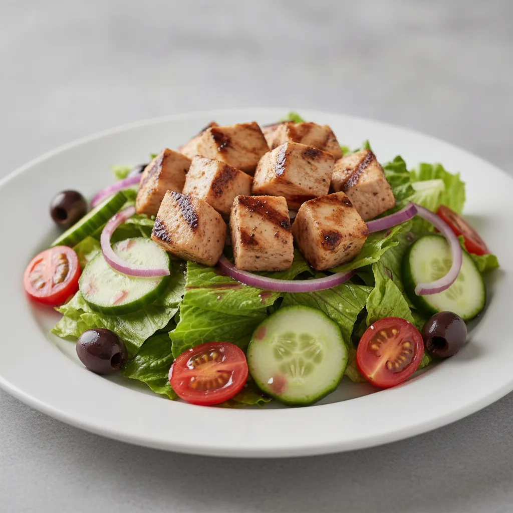 Garden Salad - Red Wine Vinaigrette With Grilled Chicken Garden Salad - Red Wine Vinaigrette With Grilled Chicken