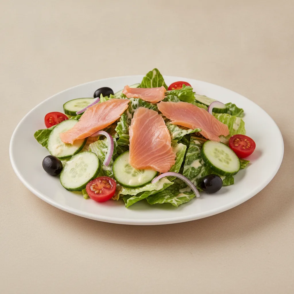 Garden Salad - Caesar With Smoked Salmon Garden Salad - Caesar With Smoked Salmon