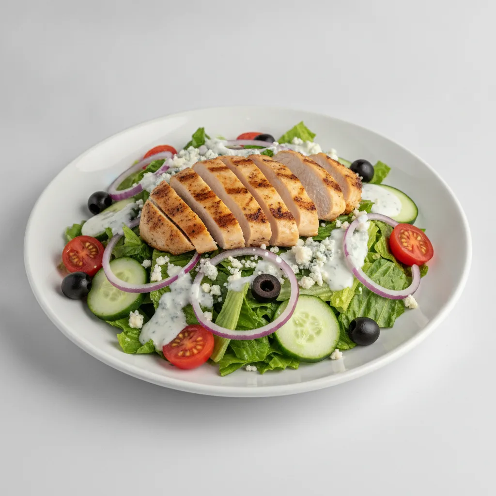 Garden Salad - Blue Cheese With Grilled Chicken Garden Salad - Blue Cheese With Grilled Chicken