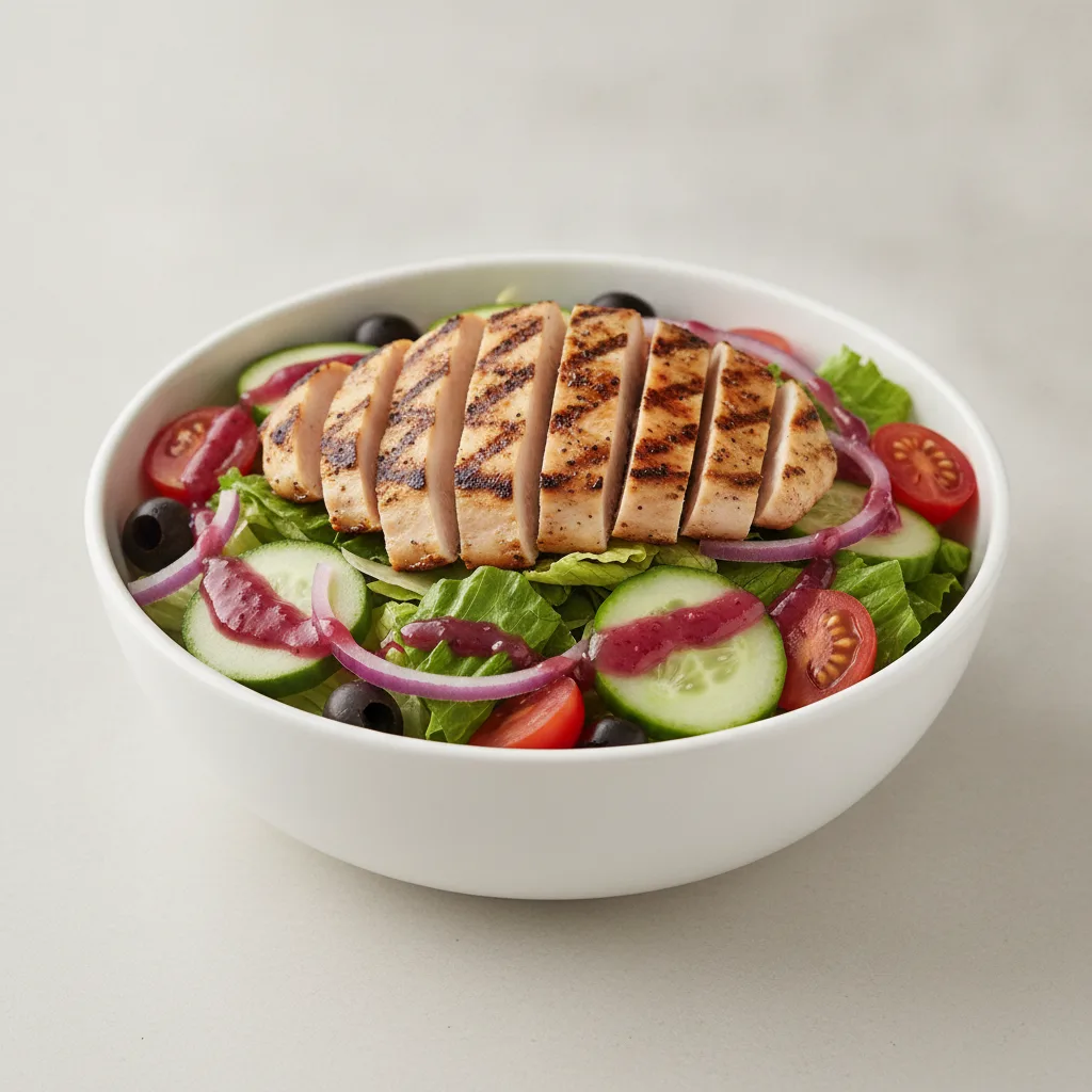 Garden Salad - Raspberry Vinaigrette With Grilled Chicken Garden Salad - Raspberry Vinaigrette With Grilled Chicken
