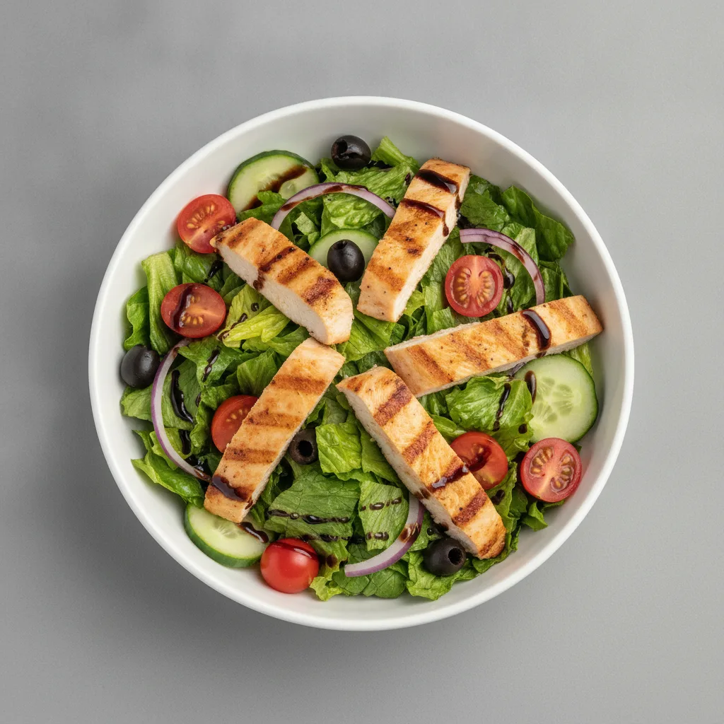 Garden Salad - Balsamic With Grilled Chicken Garden Salad - Balsamic With Grilled Chicken