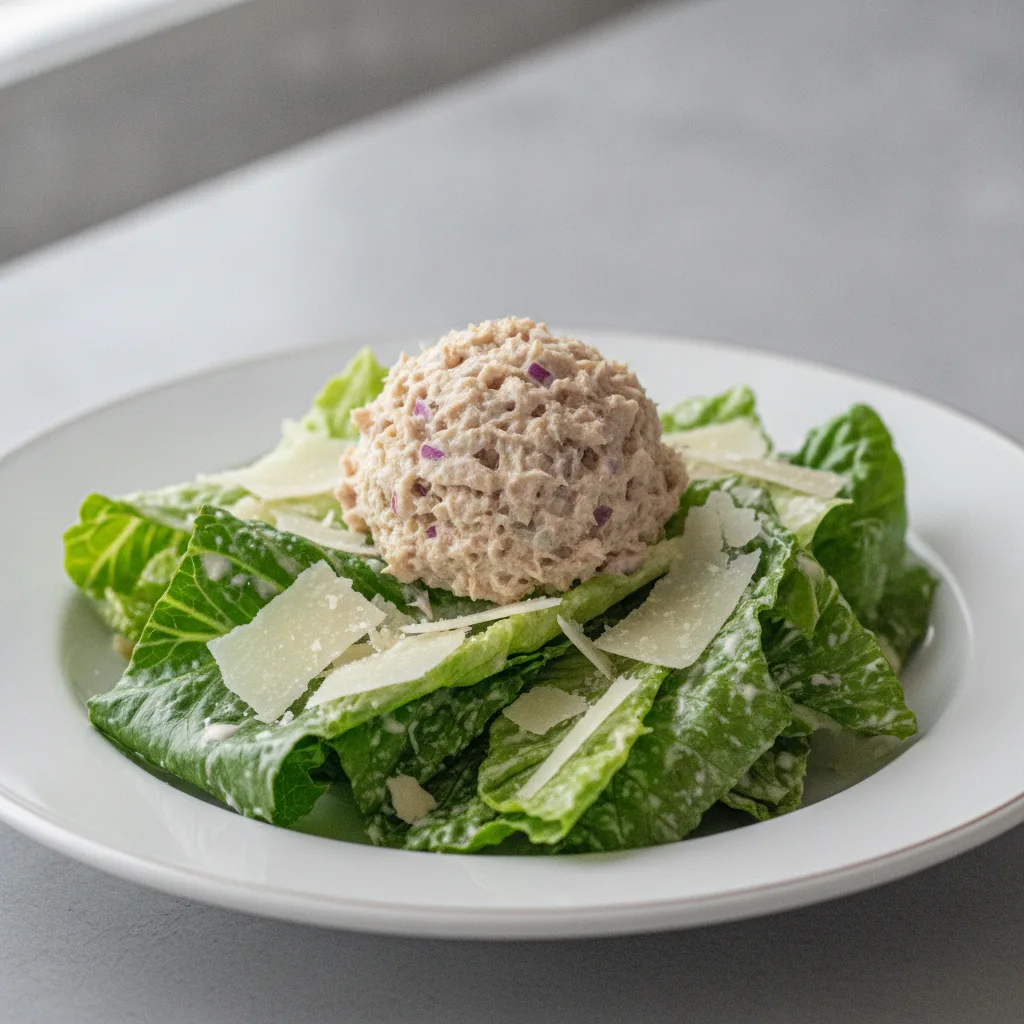 Caesar Salad With Tuna Salad Caesar Salad With Tuna Salad