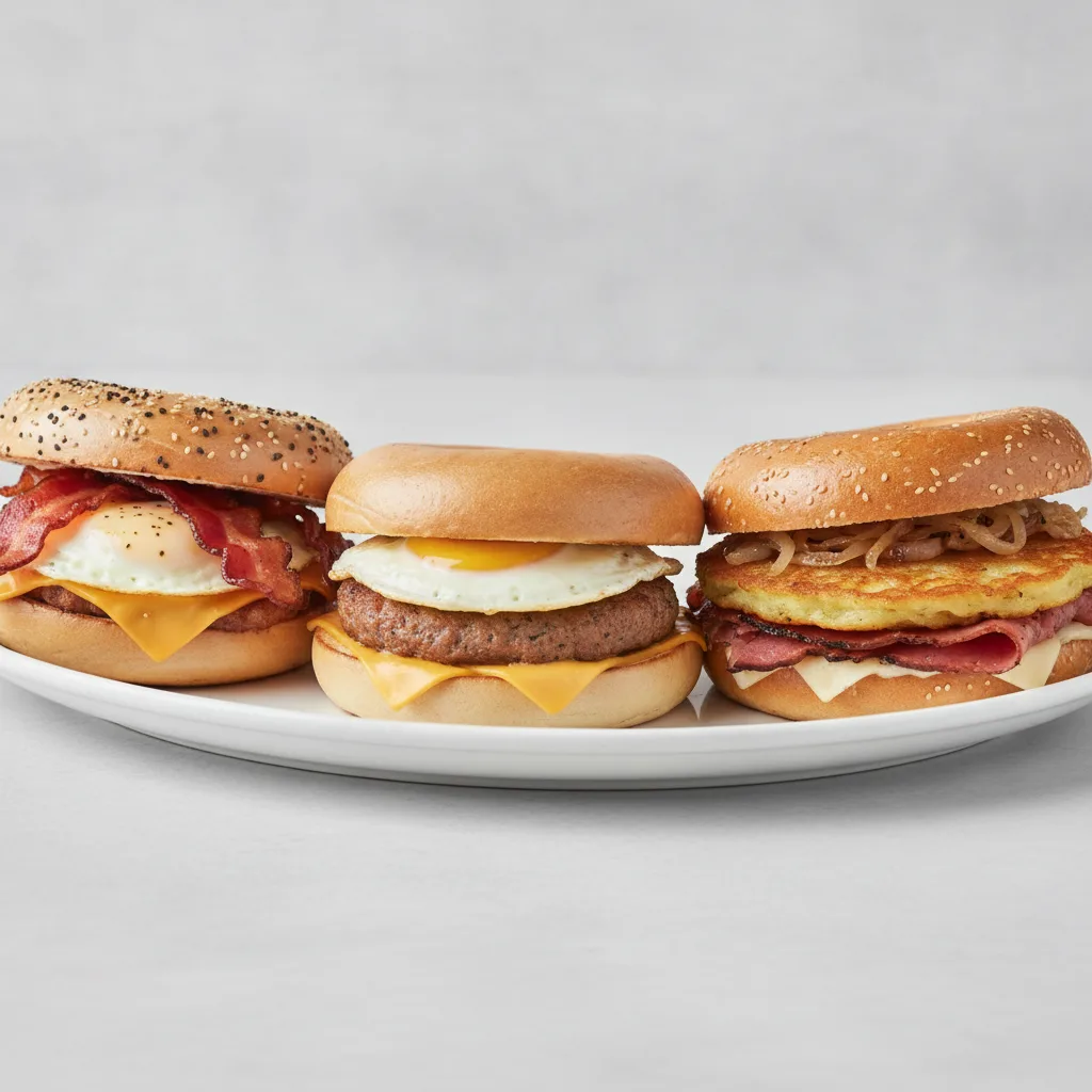 Classic Breakfast Sandwich Platter - bacon, Sausage, Delancey With Pastrami Classic Breakfast Sandwich Platter - bacon, Sausage, Delancey With Pastrami