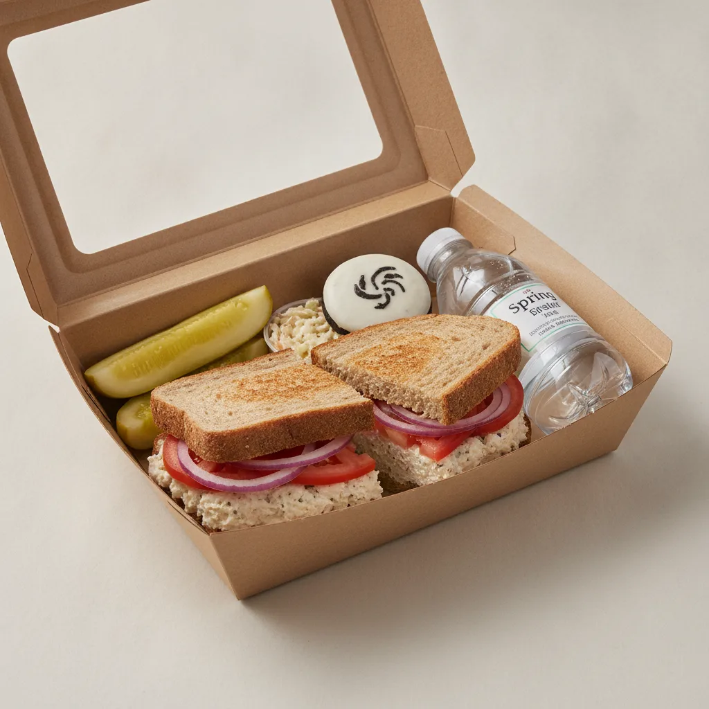 Sandwich Boxed Lunch — The Max Zucker Sandwich / Bottled Water Sandwich Boxed Lunch — The Max Zucker Sandwich / Bottled Water