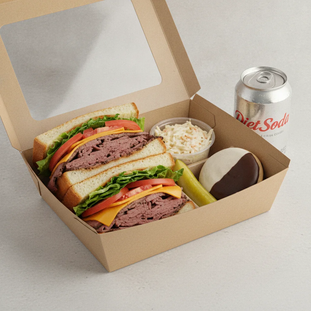 Sandwich Boxed Lunch — The RB Prime Sandwich / Diet Soda Sandwich Boxed Lunch — The RB Prime Sandwich / Diet Soda