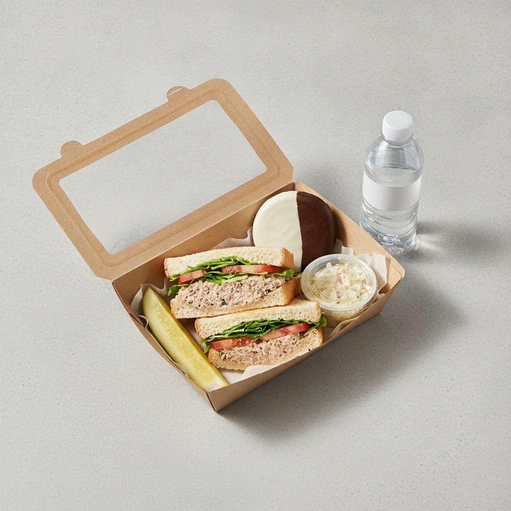 Sandwich Boxed Lunch — The Old-School Tuna Sandwich / Bottled Water Sandwich Boxed Lunch — The Old-School Tuna Sandwich / Bottled Water
