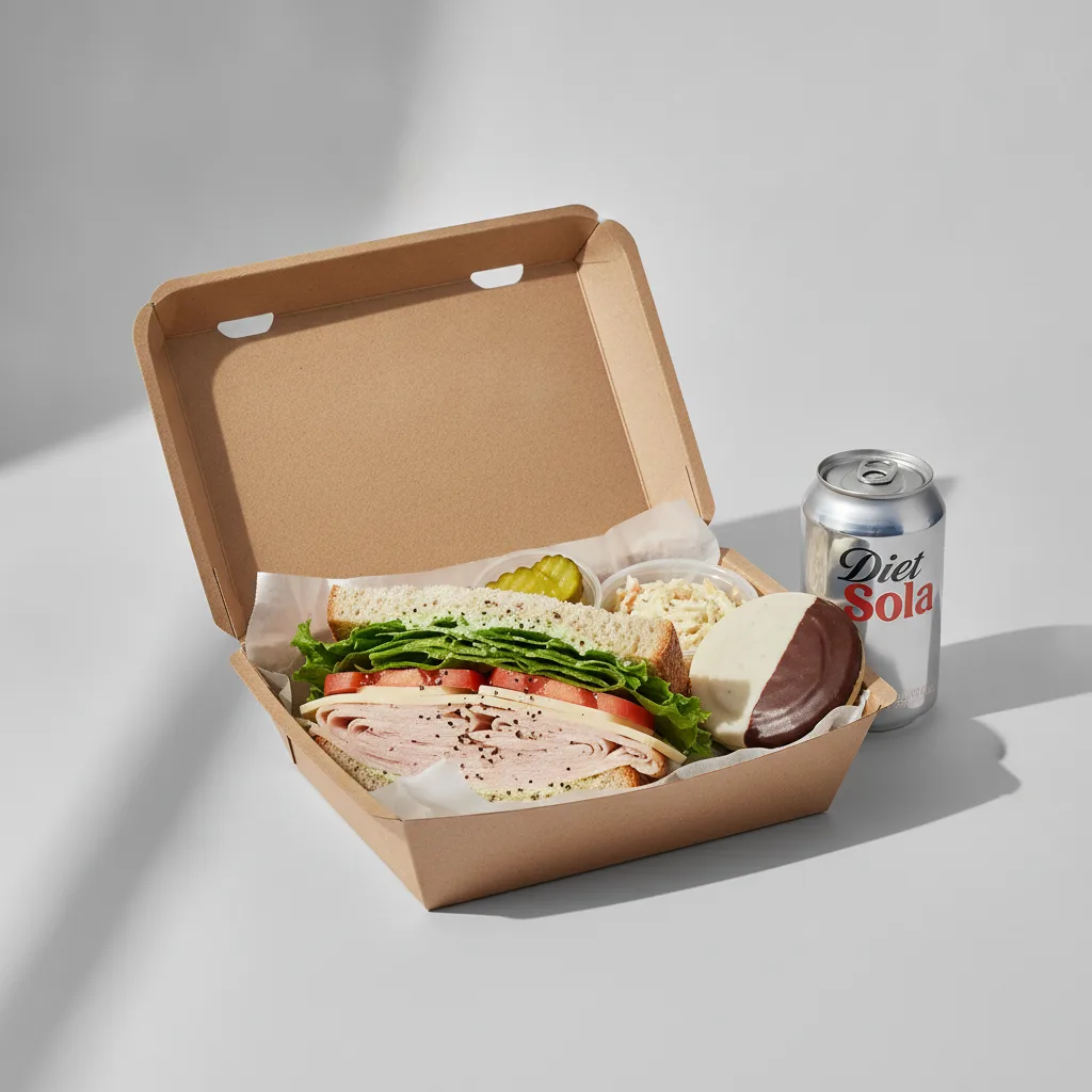 Sandwich Boxed Lunch — The Tribeca Sandwich / Diet Soda Sandwich Boxed Lunch — The Tribeca Sandwich / Diet Soda