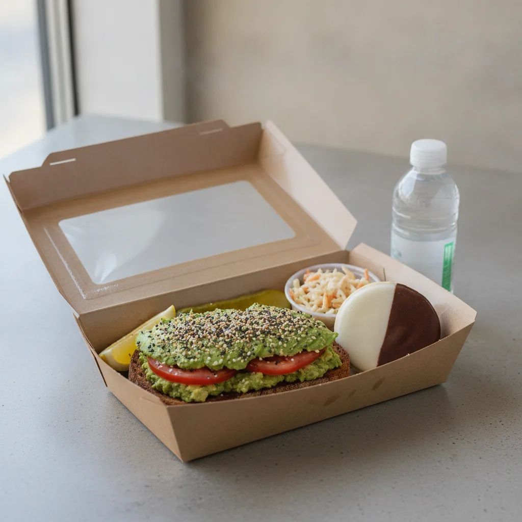 Sandwich Boxed Lunch — The Avocado Toast Sandwich / Bottled Water Sandwich Boxed Lunch — The Avocado Toast Sandwich / Bottled Water
