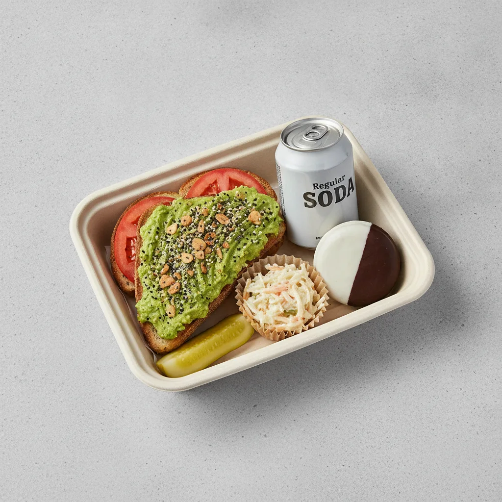 Sandwich Boxed Lunch — The Avocado Toast Sandwich / Regular Soda Sandwich Boxed Lunch — The Avocado Toast Sandwich / Regular Soda