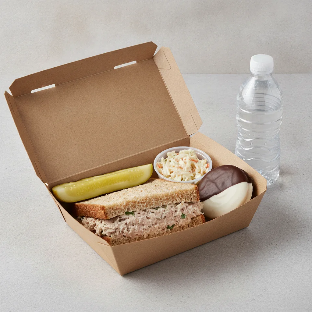 Sandwich Boxed Lunch — Tuna Salad Sandwich / Bottled Water Sandwich Boxed Lunch — Tuna Salad Sandwich / Bottled Water