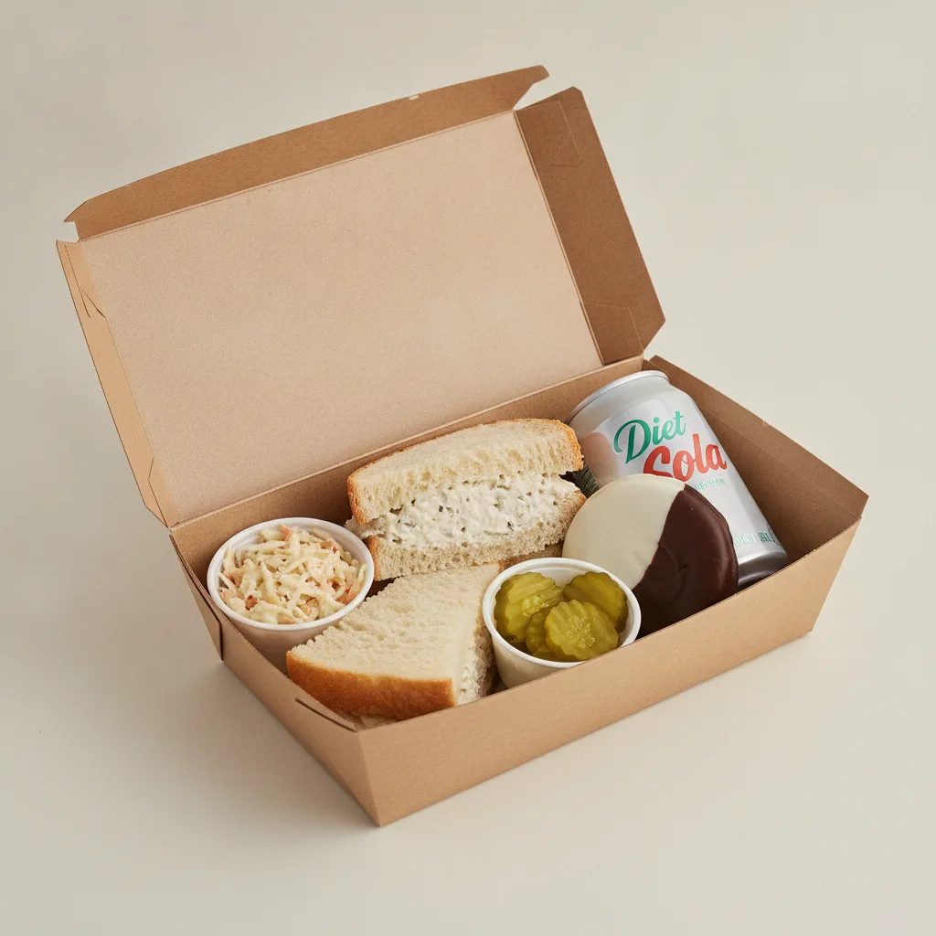 Sandwich Boxed Lunch — Zucker's Classic Whitefish Salad Sandwich / Diet Soda Sandwich Boxed Lunch — Zucker's Classic Whitefish Salad Sandwich / Diet Soda