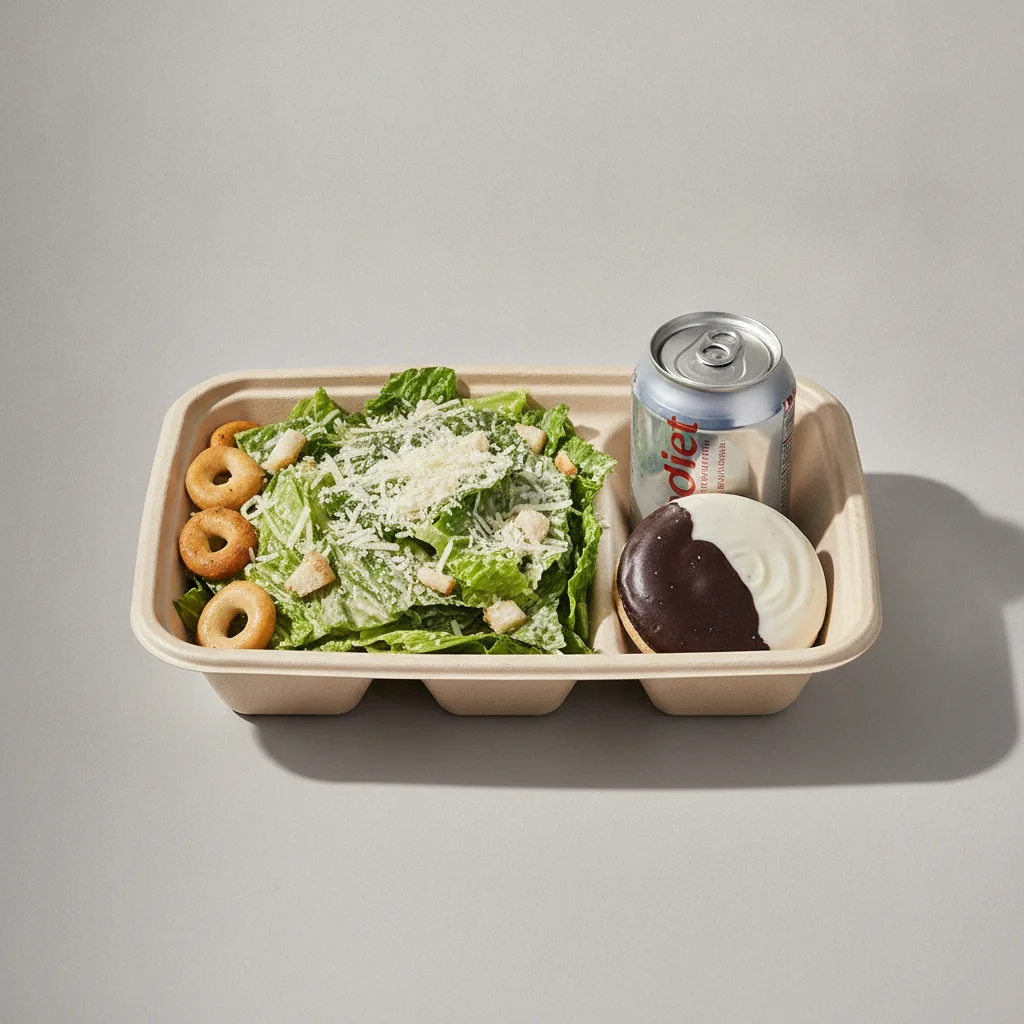 Caesar Salad Boxed Lunch — Black & White Cookie / Diet Soda Caesar Salad Boxed Lunch — Black & White Cookie / Diet Soda