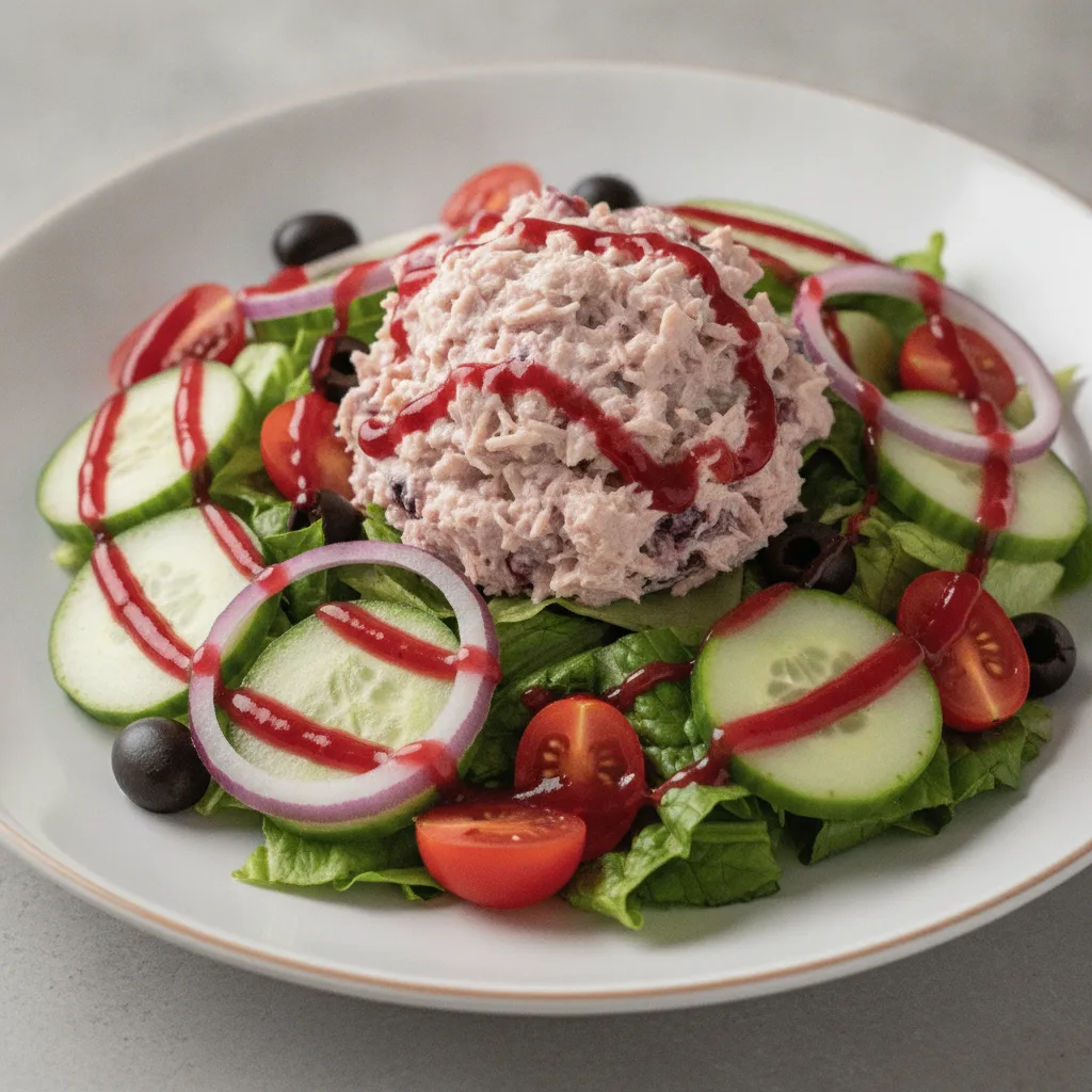Garden Salad - Raspberry Vinaigrette With Chicken Salad