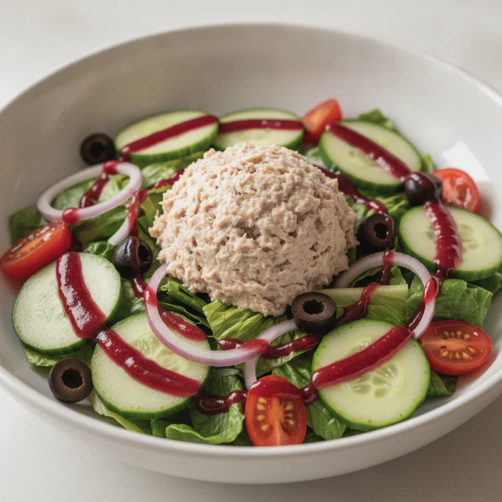 Garden Salad - Raspberry Vinaigrette With Tuna Salad