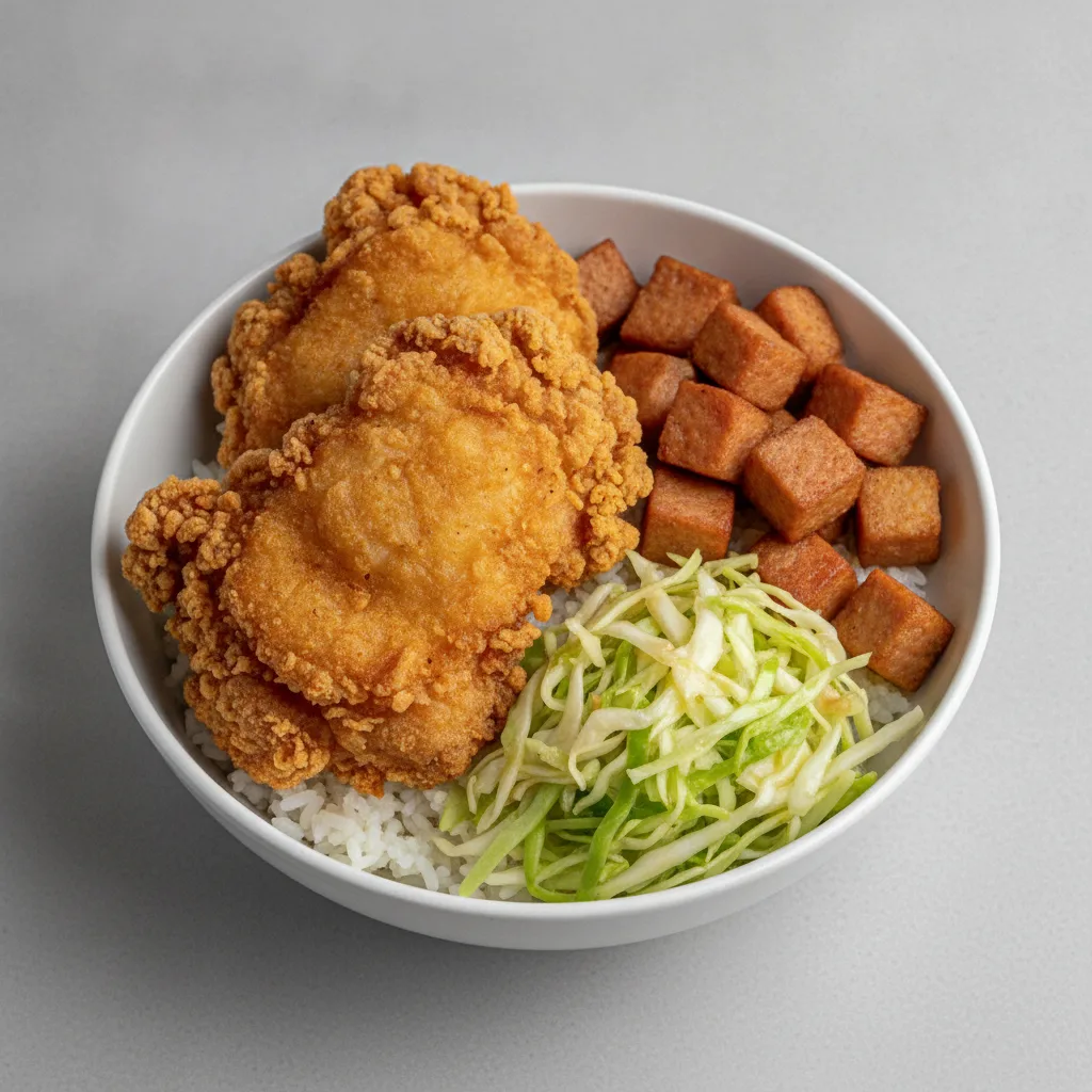Fried Chicken and Spam Bowl Fried Chicken and Spam Bowl