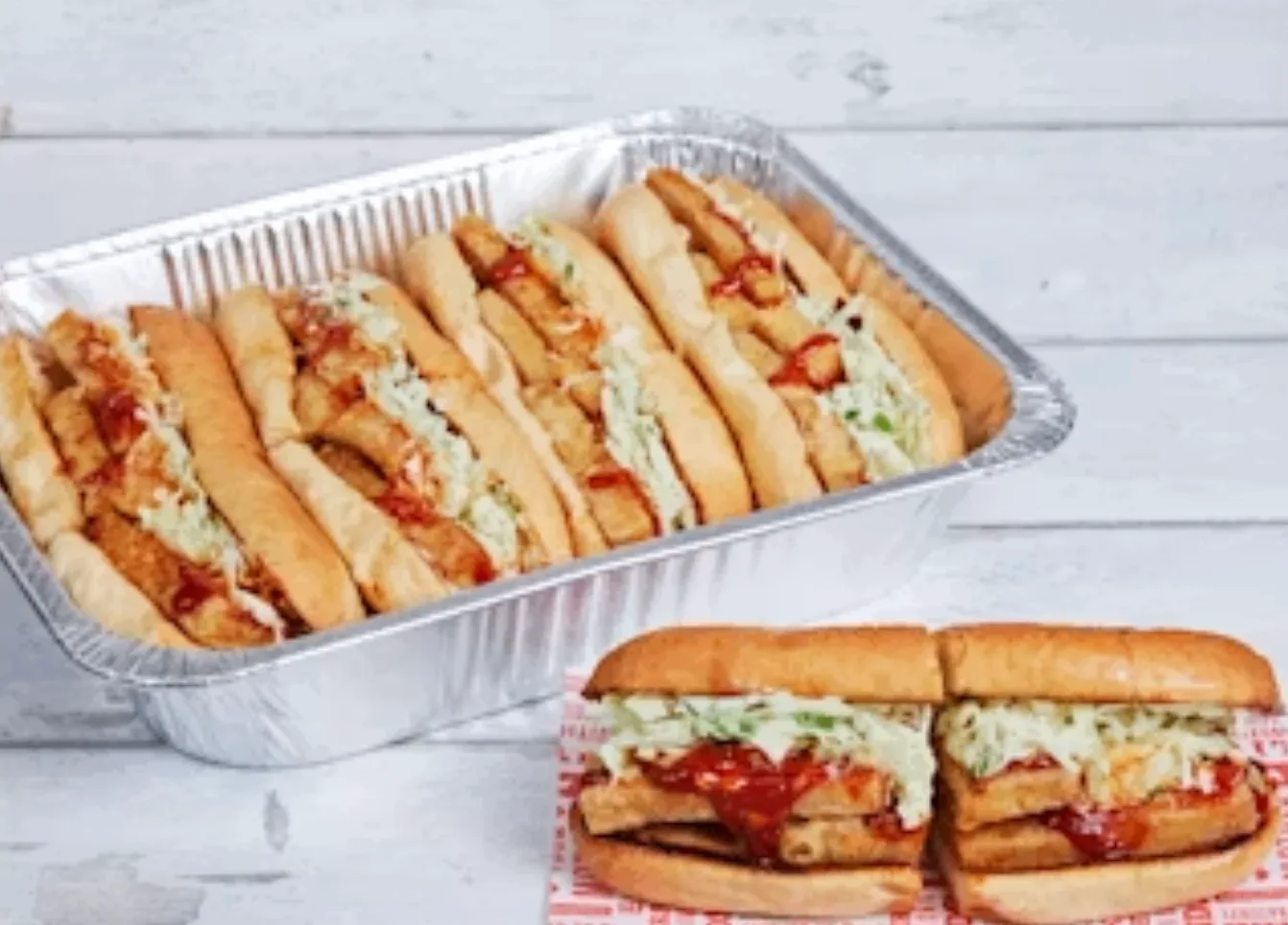 Vegan Fake Chicken Sandwich Platter