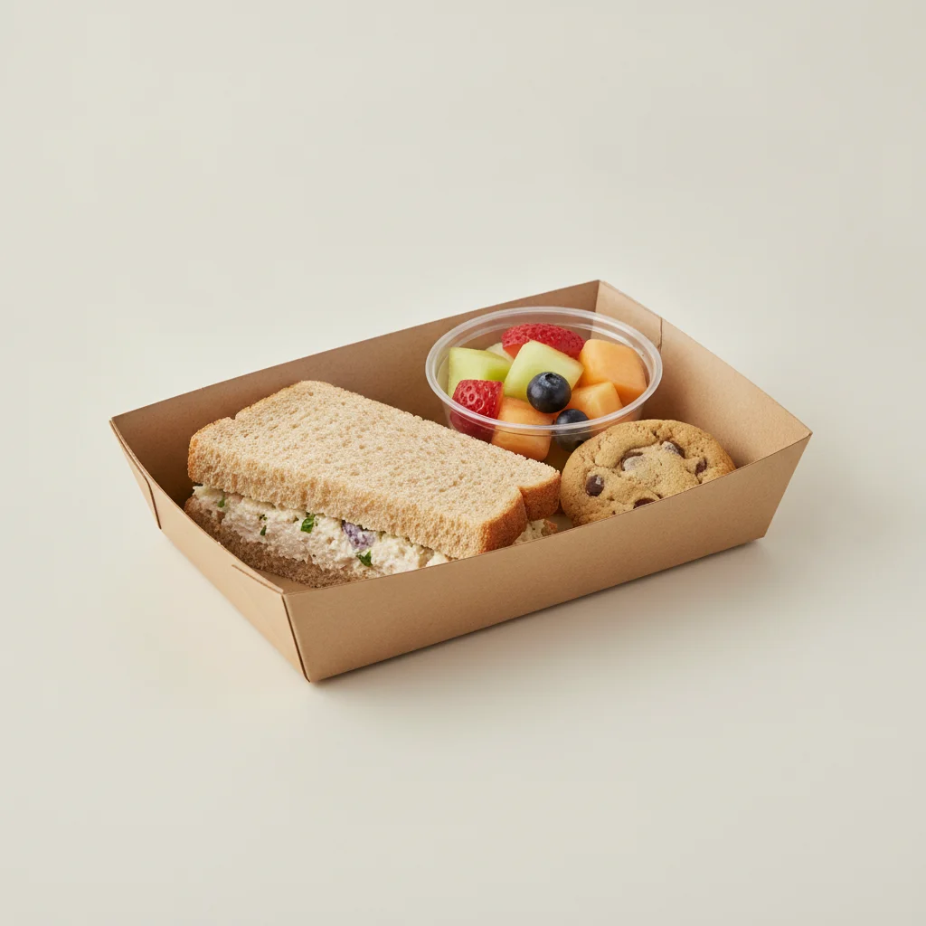 Sandwich Boxed Lunch with Tarragon Chicken Salad Sandwich, Fruit Cup