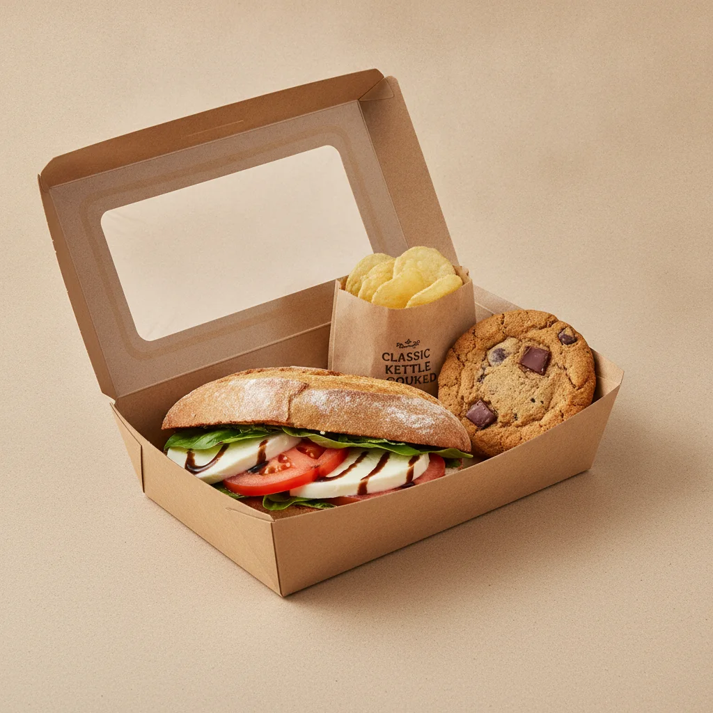 Sandwich Boxed Lunch with Caprese Sandwich, Chips