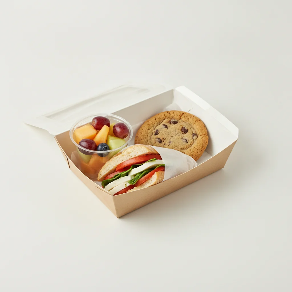 Sandwich Boxed Lunch with Caprese Sandwich, Fruit Cup