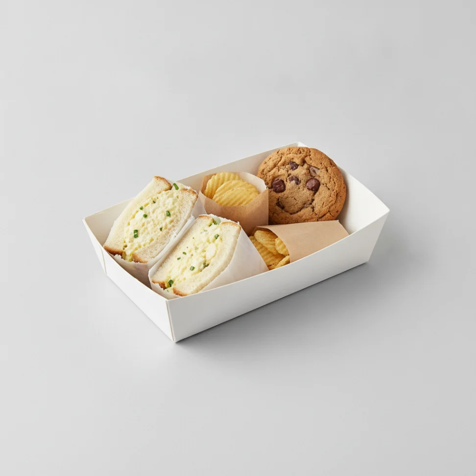 Sandwich Boxed Lunch with Egg Salad Sandwich, Chips