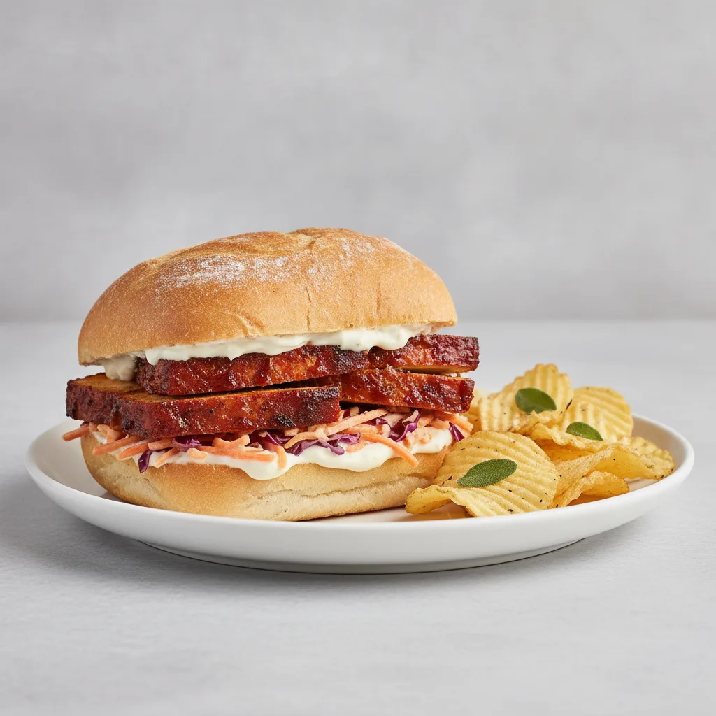 Vegan Fake Chicken Sandwich Meal